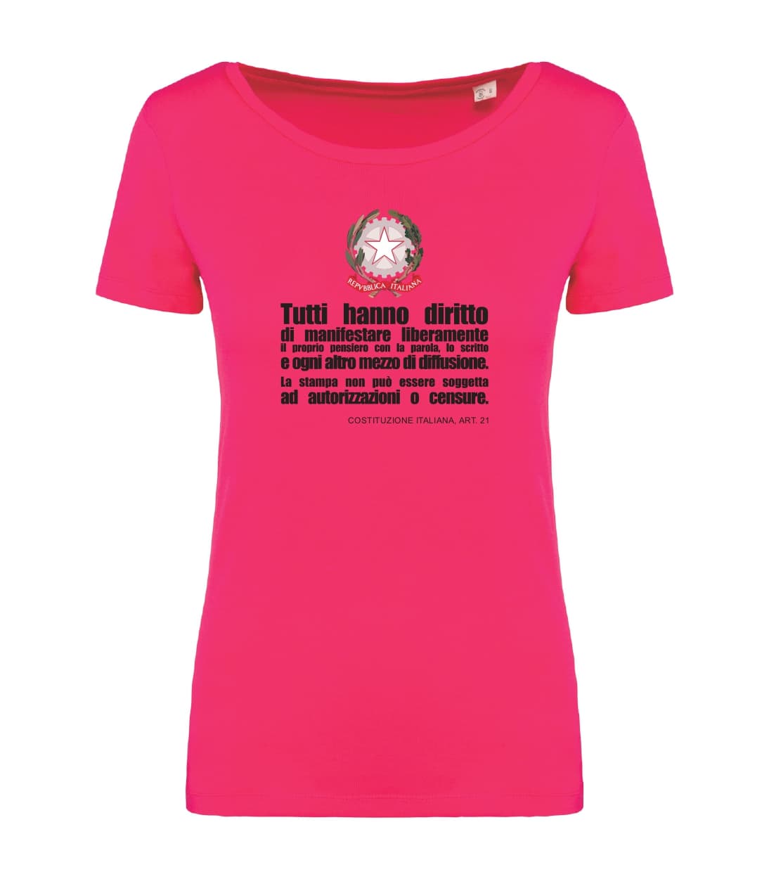 T-shirt_donna_manica_corta_rosso_sorbetto_Art_21