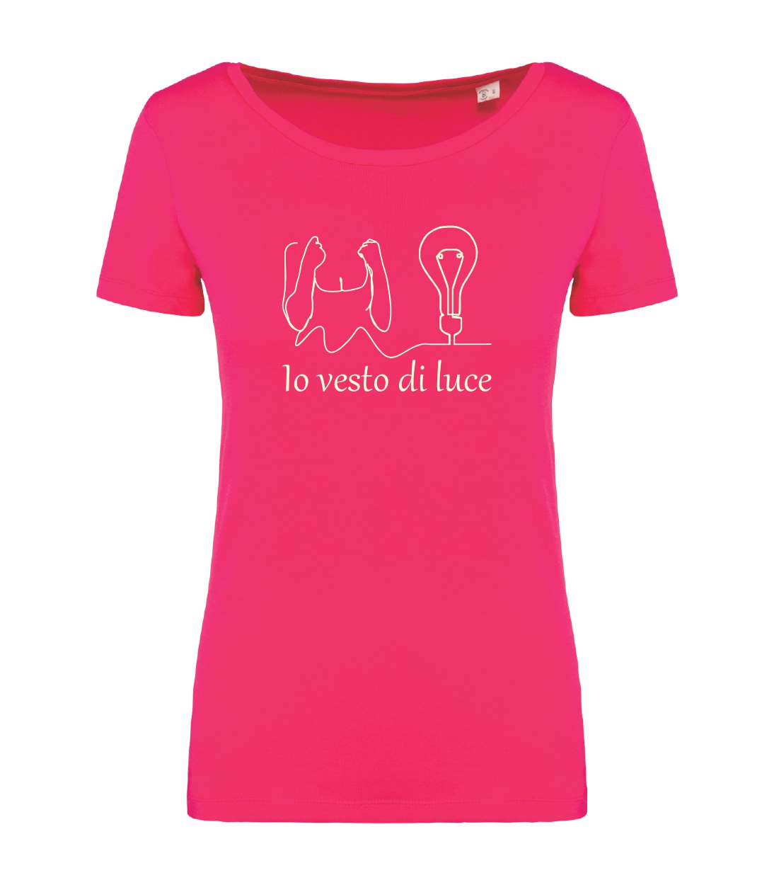 T-shirt_donna_manica_corta_rosso_sorbetto_io_vesto_di_luce