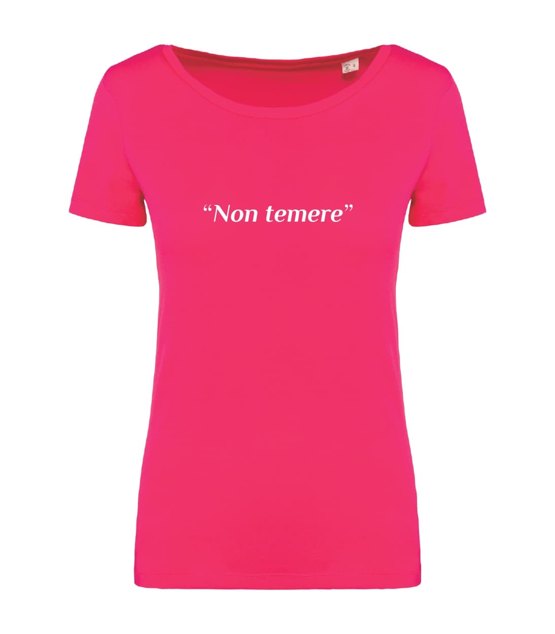 T-shirt_donna_manica_corta_rosso_sorbetto_non_temere