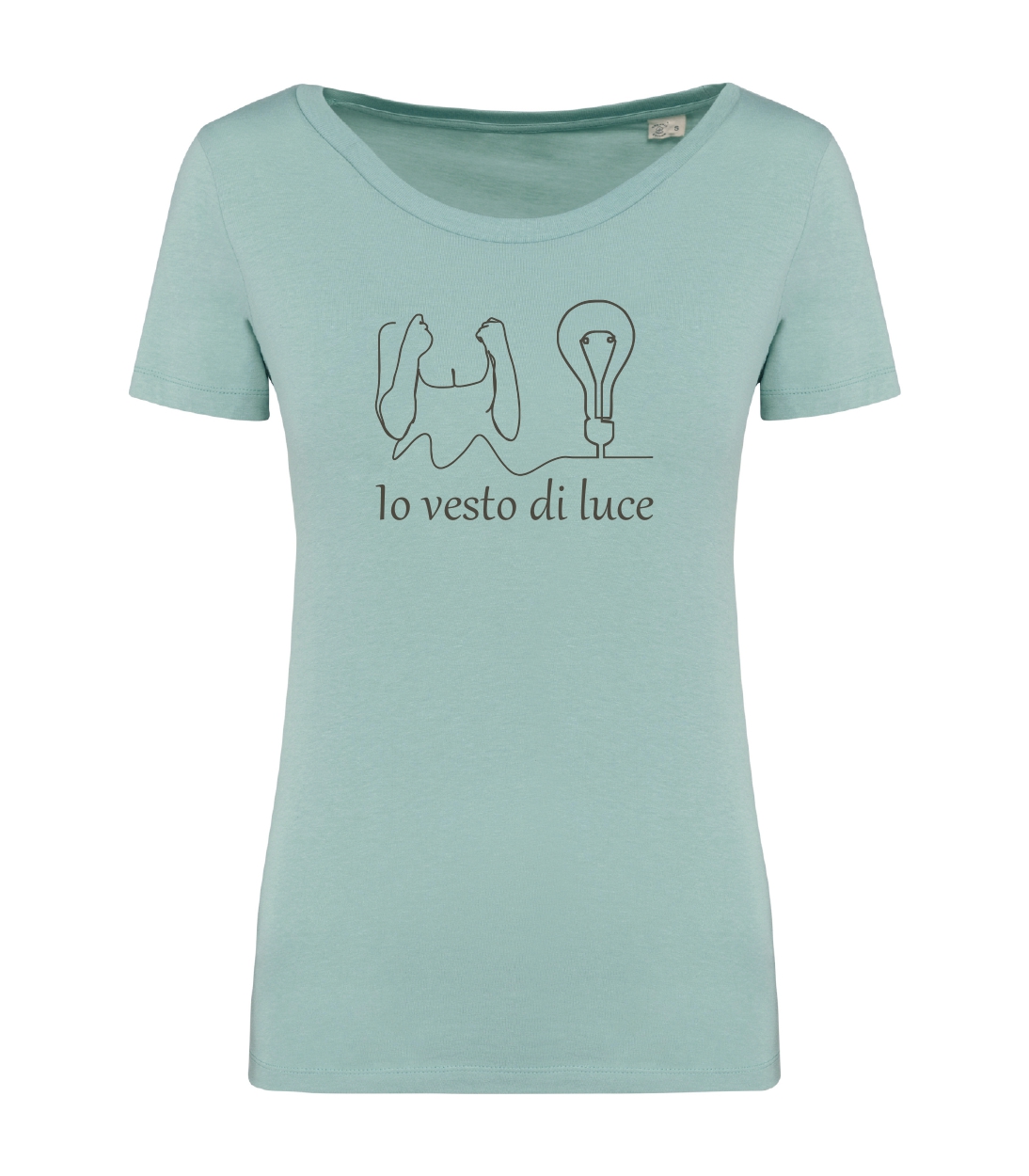 T-shirt_donna_manica_corta_verde_ menta_io_vesto_di_luce