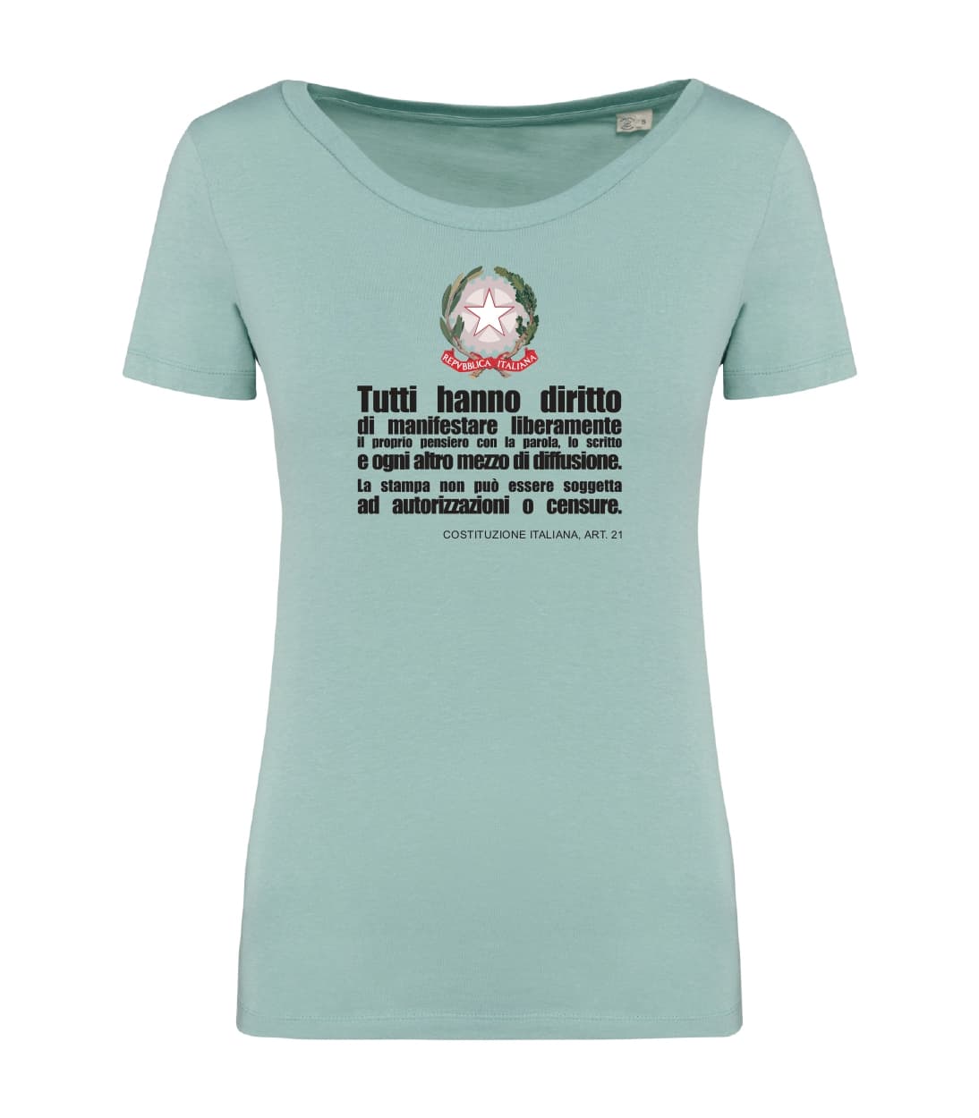 T-shirt_donna_manica_corta_verde_menta_Art_21