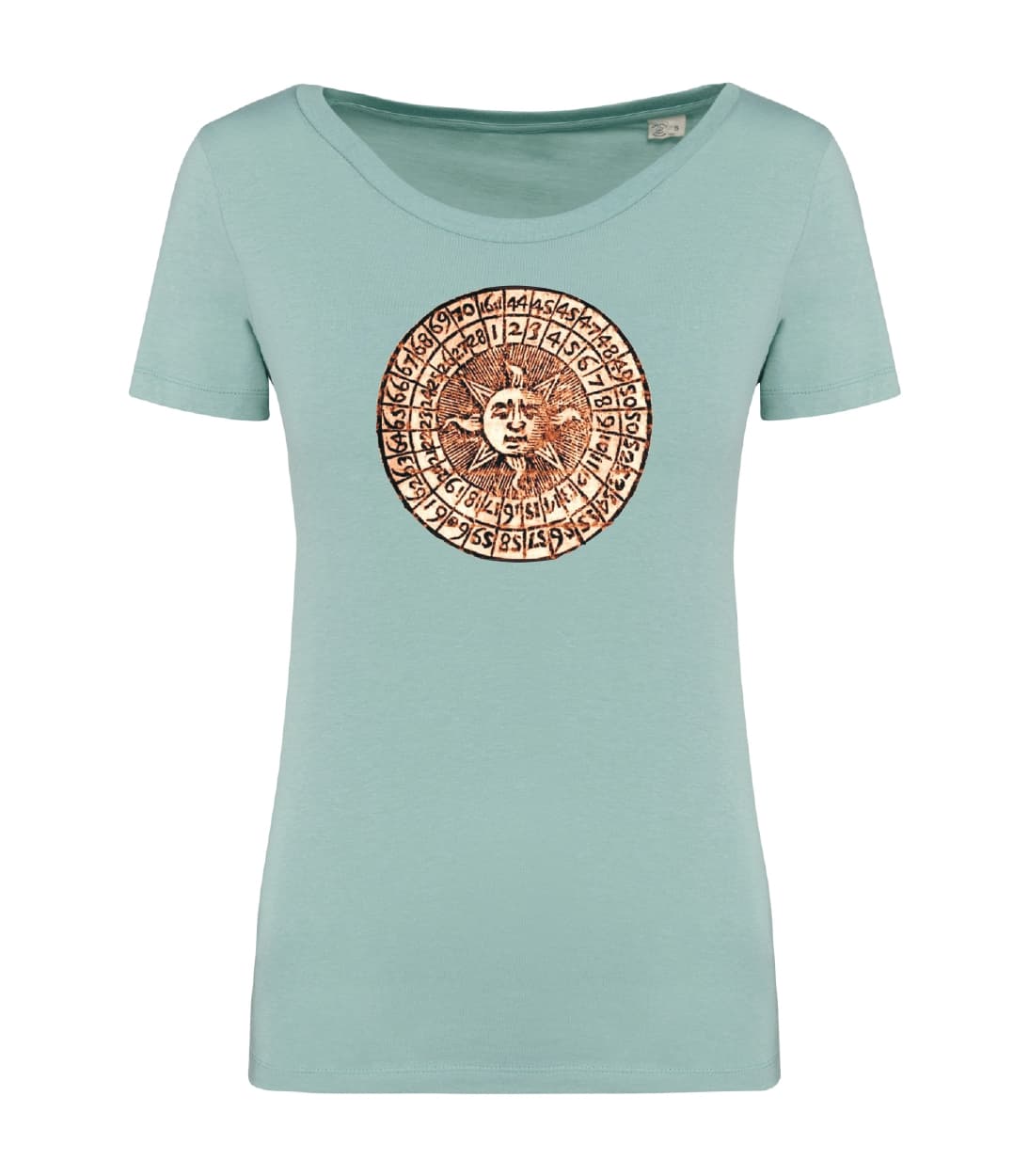T-shirt_donna_manica_corta_verde_menta_calendario_giuliano