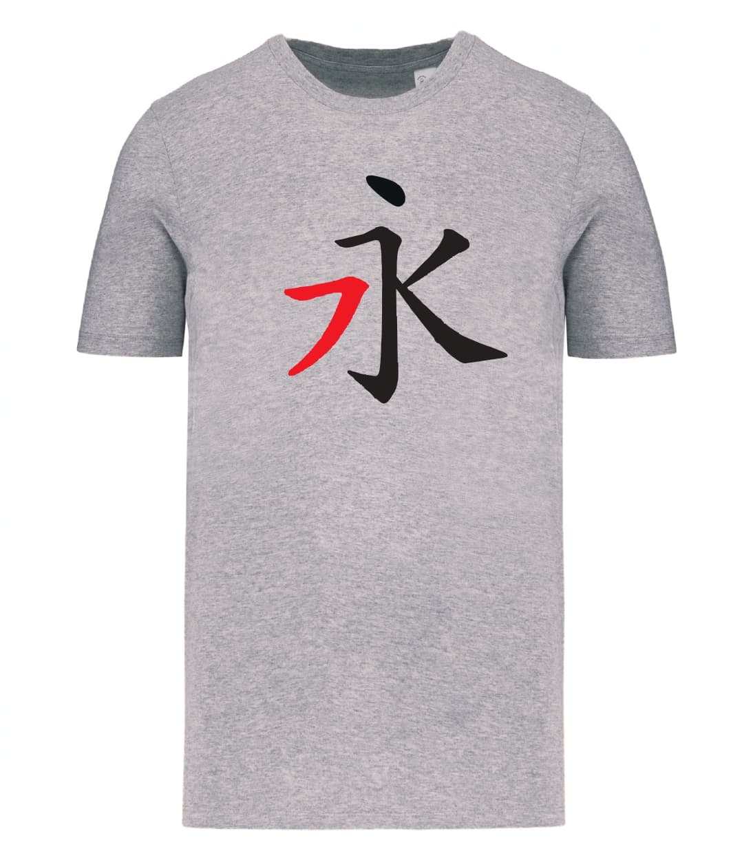 T-shirt_manica_corta_uomo_grigio melange_Simbolo_bicolor_eterno_infinito