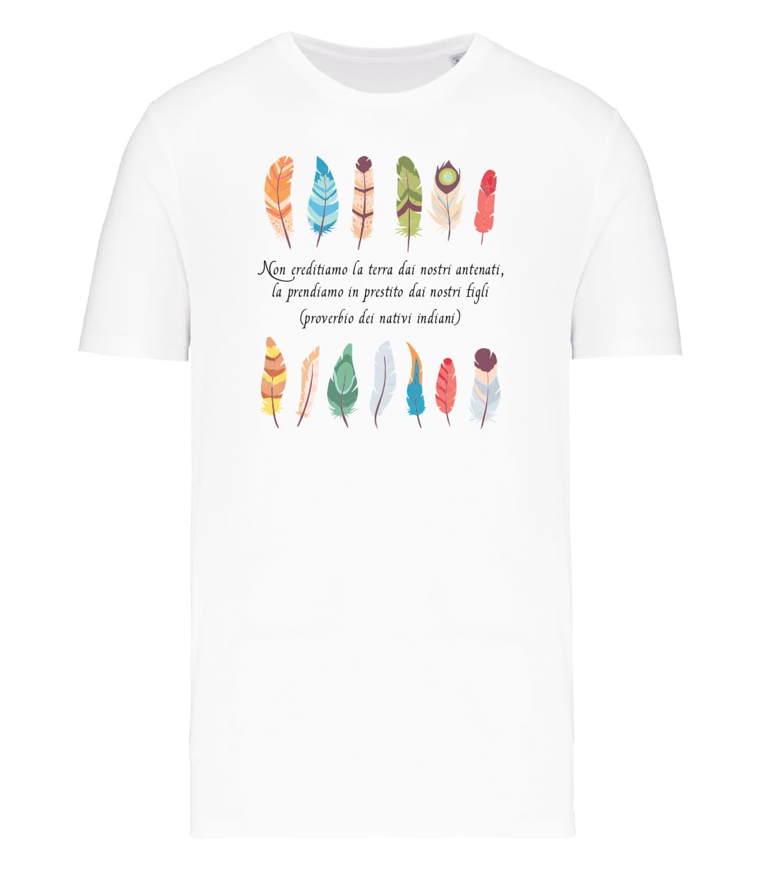 T-shirt_uomo_manica_corta_bianco_Non_ereditiamo_la_terra