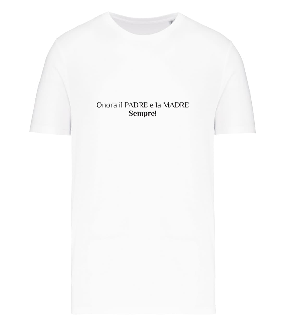 T-shirt_uomo_manica_corta_bianco_onora_il_padre_e_la madre_