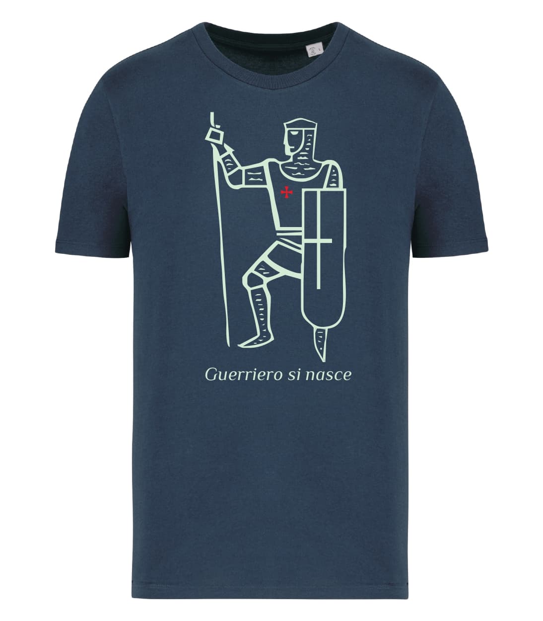 T-shirt_uomo_manica_corta_blu_navy_Guerriero_si_nasce