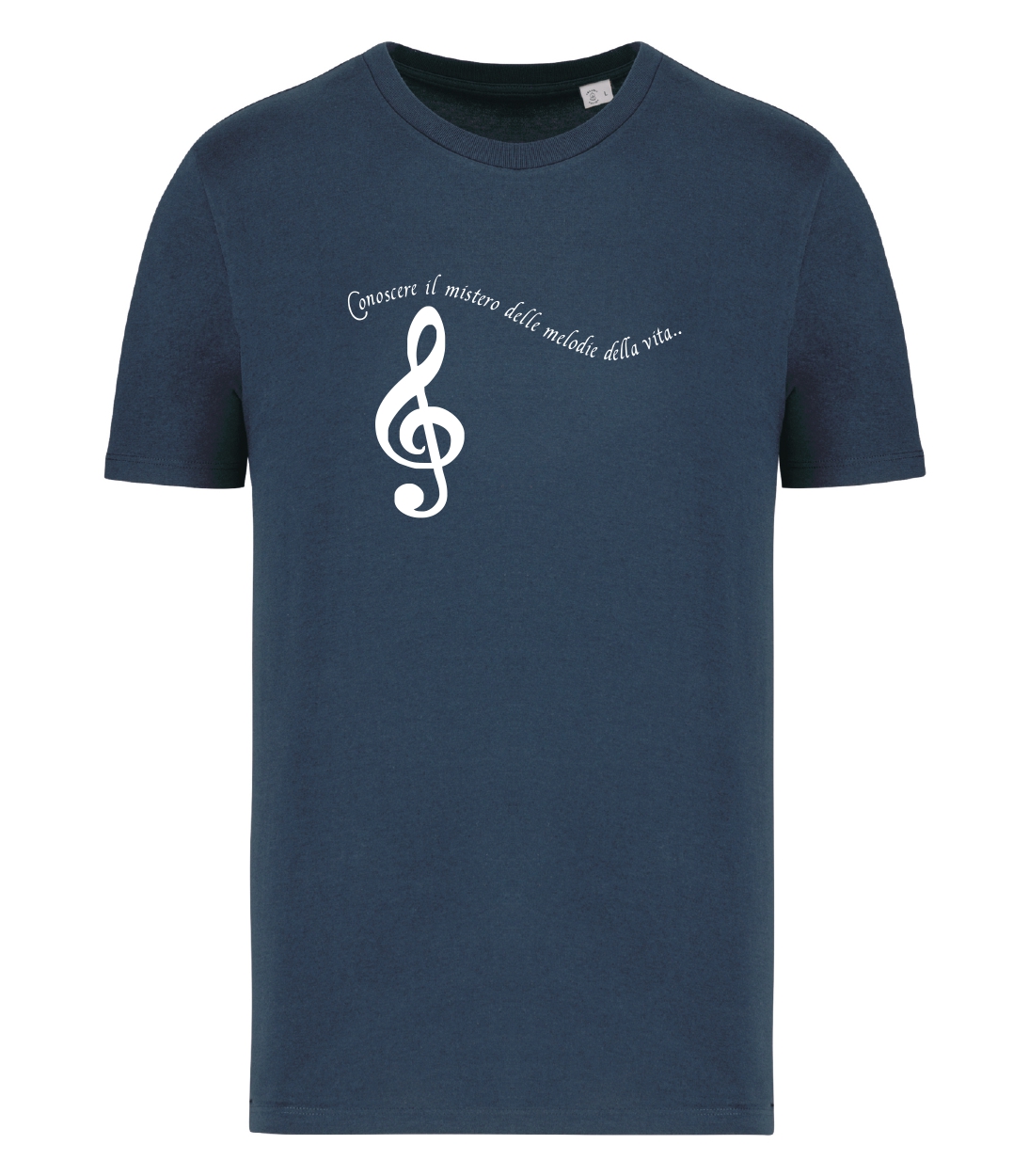 T-shirt_uomo_manica_corta_blu_navy_conoscere_le_melodie_della_vita
