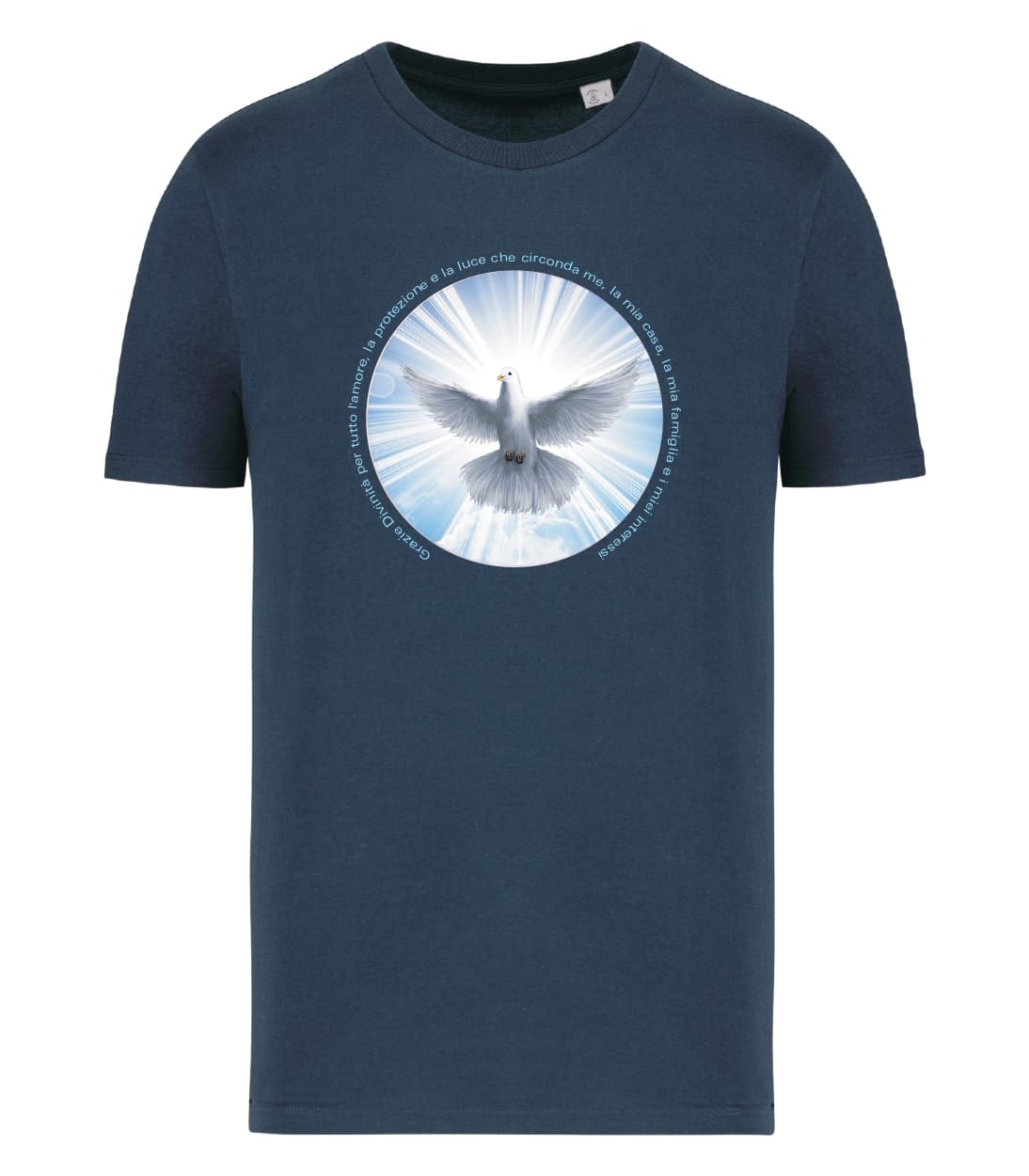 T-shirt_uomo_manica_corta_blu_navy_grazie_divinita_per_tutto_lamo