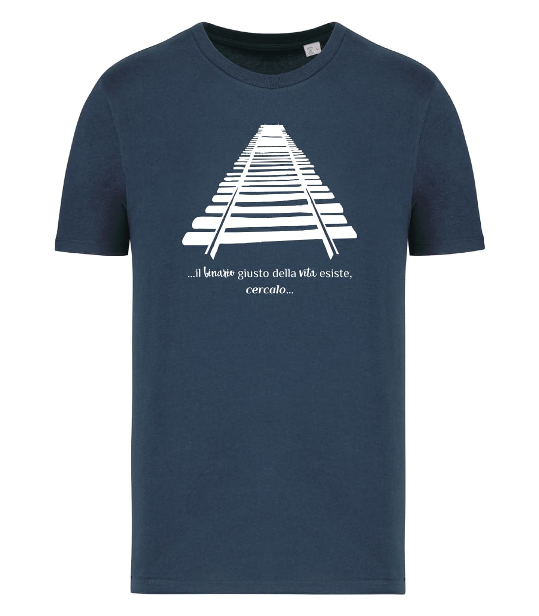 T-shirt_uomo_manica_corta_blu_navy_il_binario_giusto_nella_vita_esiste-cercalo