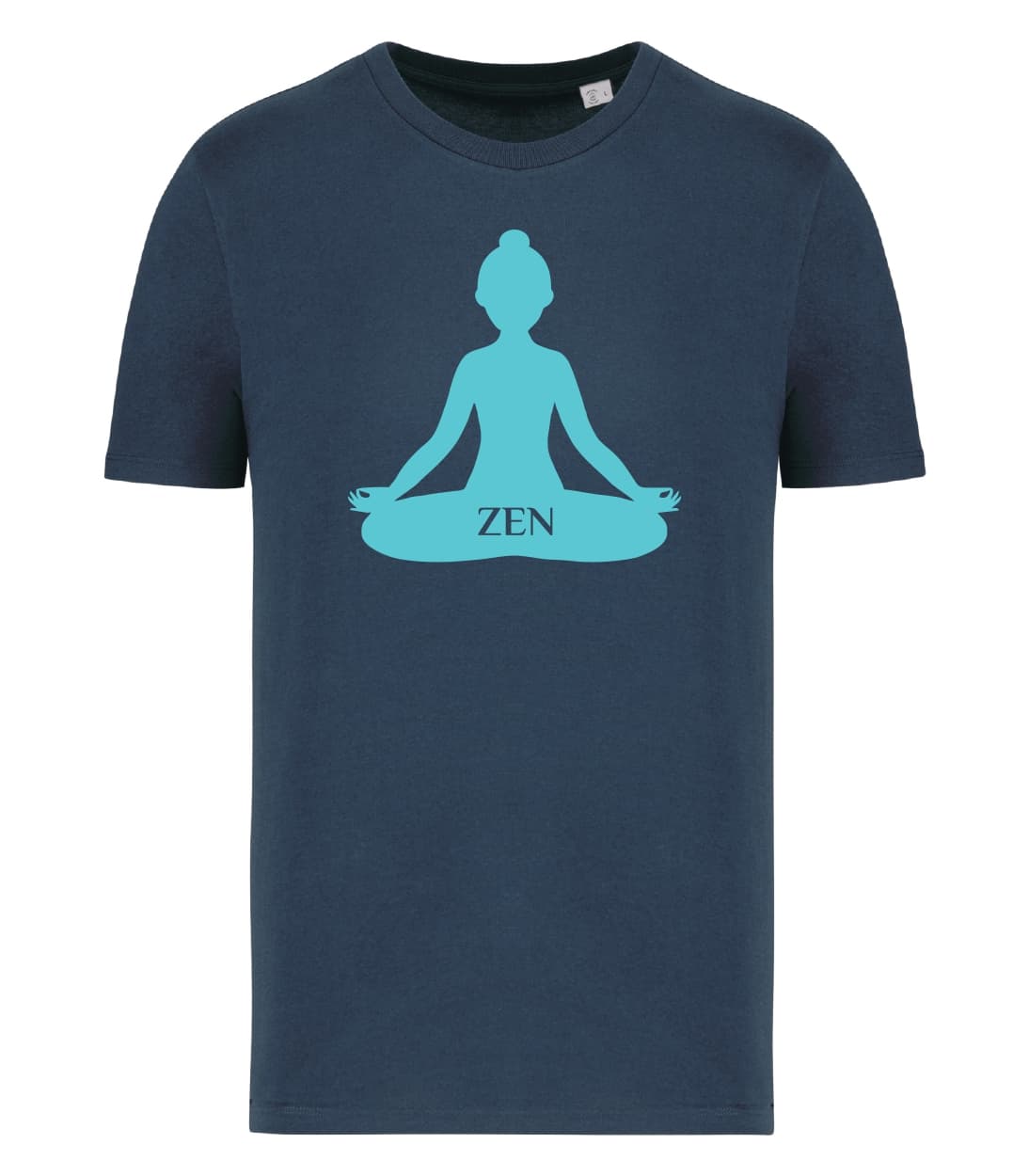 T-shirt_uomo_manica_corta_blu_navy_meditazione_zen