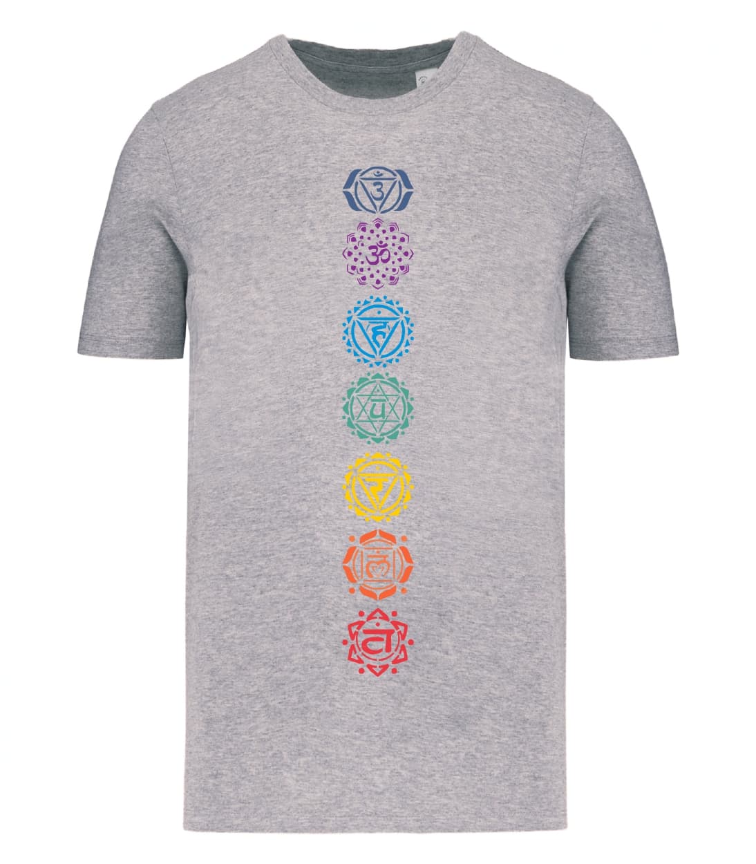T-shirt_uomo_manica_corta_grigio_ melange_Mappa_7_chakra
