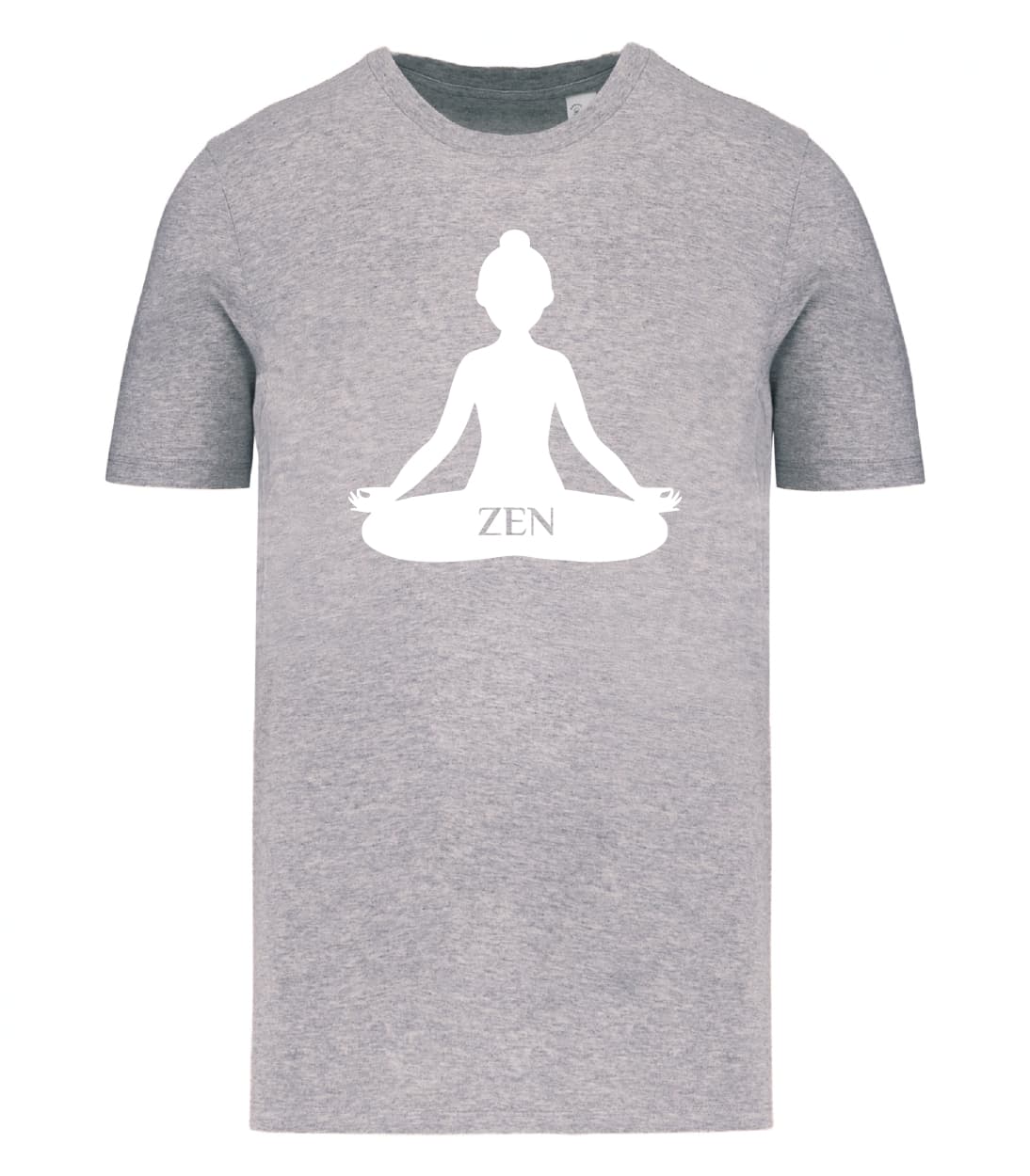 T-shirt_uomo_manica_corta_grigio_melange_meditazione_zen