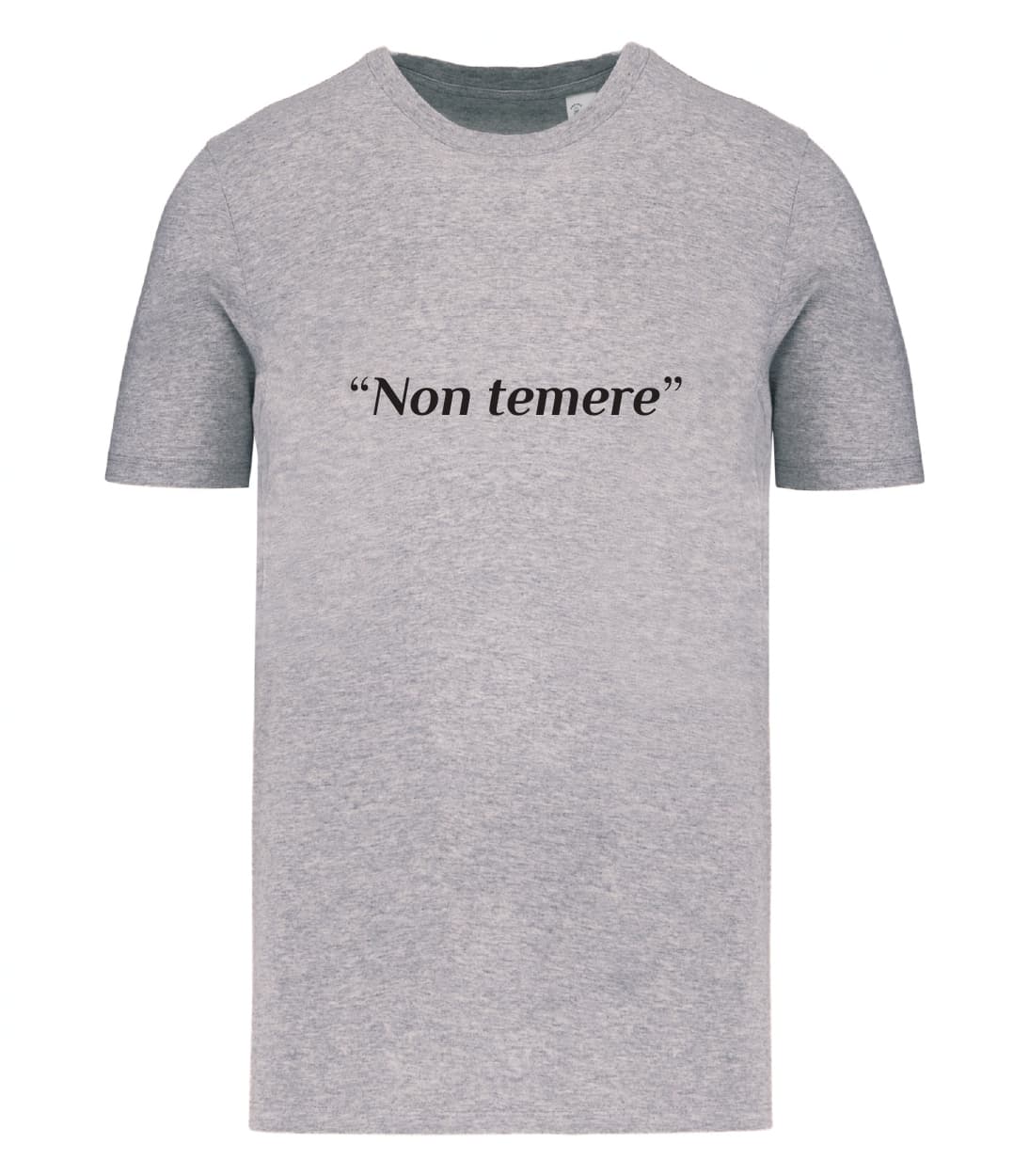 T-shirt_uomo_manica_corta_grigio_melange_non_temere