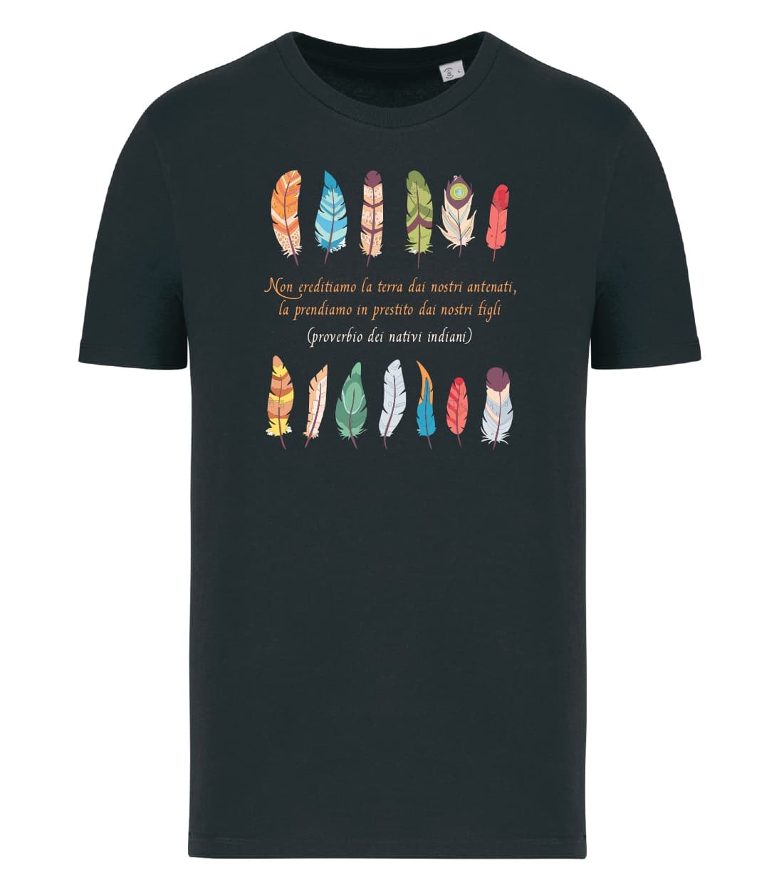 T-shirt_uomo_manica_corta_nero_Non_ereditiamo_la