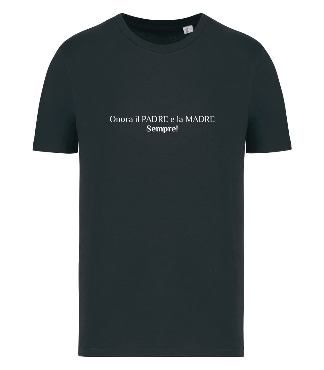 T-shirt_uomo_manica_corta_nero_onora_il_padre_e_la madre_