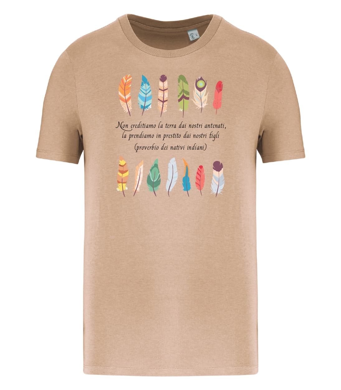T-shirt_uomo_manica_corta_sabbia_Non_ereditiamo_la