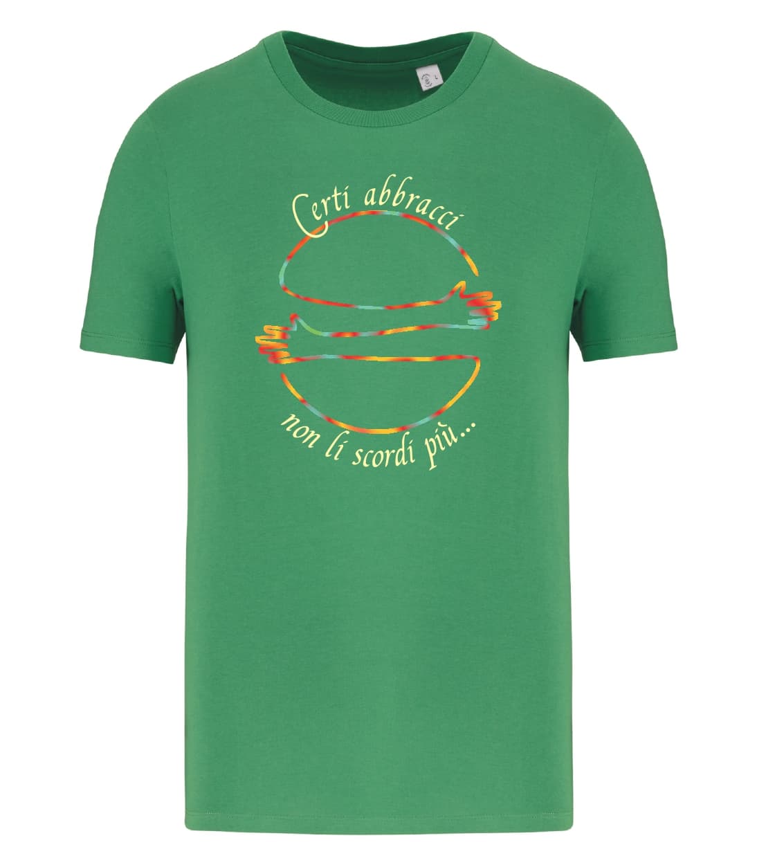 T-shirt_uomo_manica_corta_verdeCerti_abbracci_non_li_scordi_piu