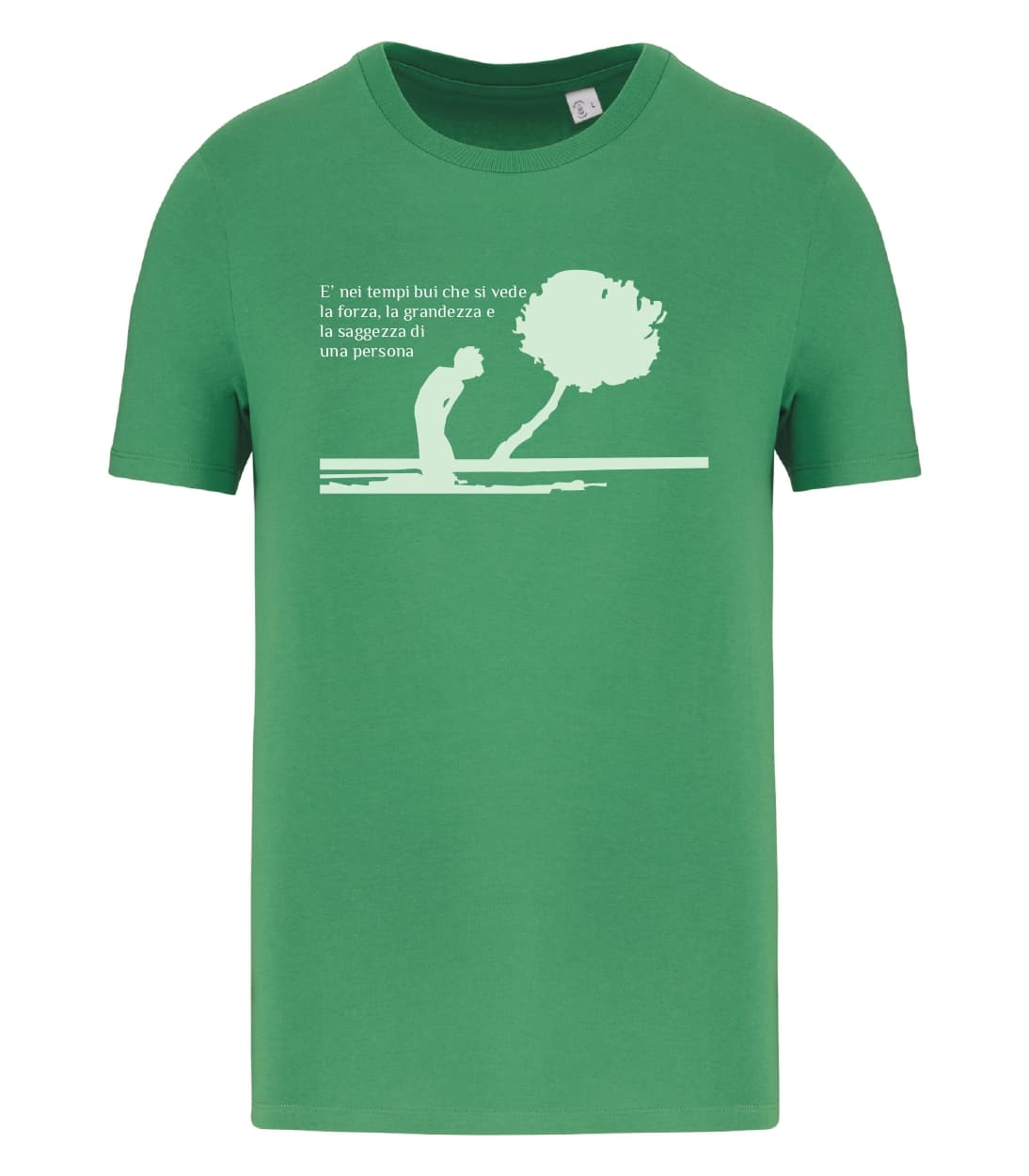 T-shirt_uomo_manica_corta_verde_E_nei_tempi_bui_che_si_vede_la_grandezza_e_la_saggezza