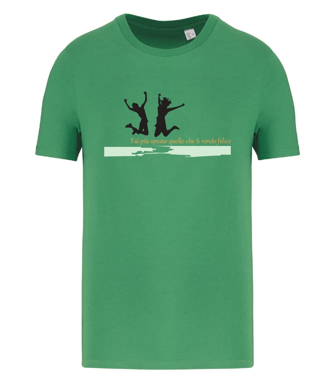 T-shirt_uomo_manica_corta_verde_Fai_piu_spesso_quello_che_ti_rende_felice
