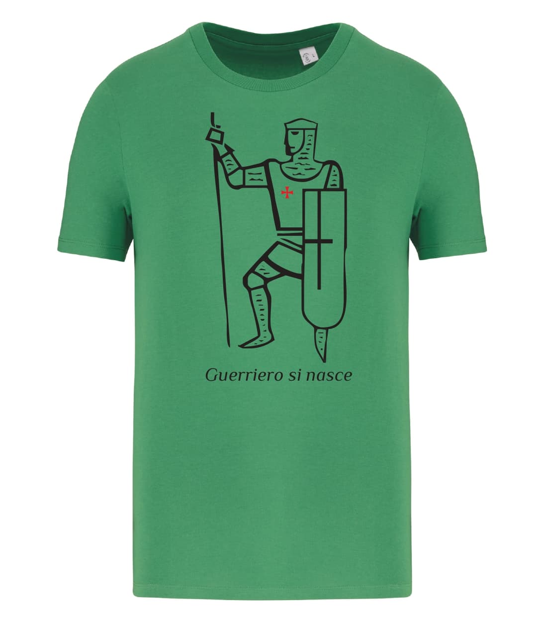 T-shirt_uomo_manica_corta_verde_Guerriero_si_nasce