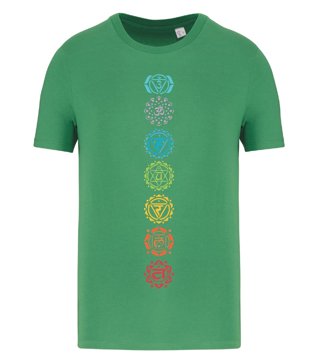 T-shirt_uomo_manica_corta_verde_Mappa_7_chakra