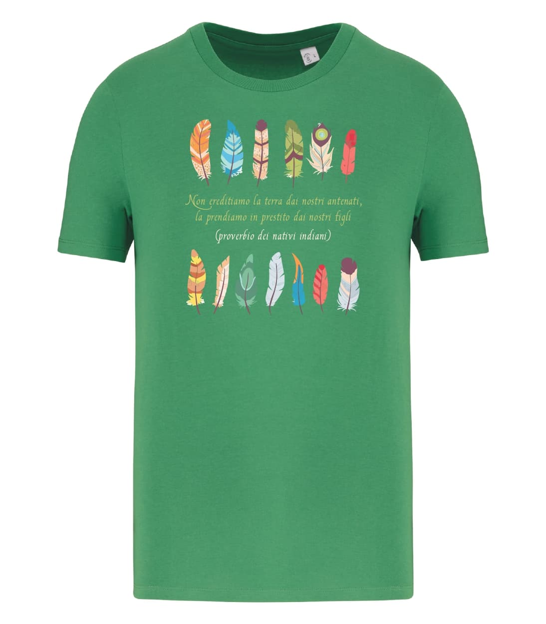 T-shirt_uomo_manica_corta_verde_Non_ereditiamo_la