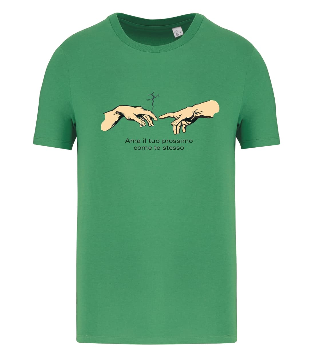 T-shirt_uomo_manica_corta_verde_ama_il_tuo_prossimo_come_te_stesso