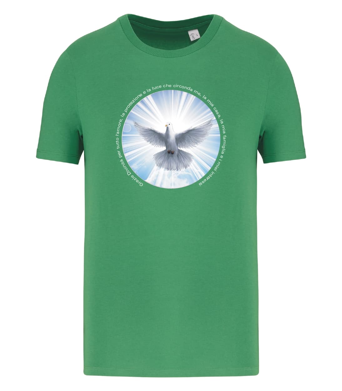 T-shirt_uomo_manica_corta_verde_grazie_divinita_per_tutto_lamore