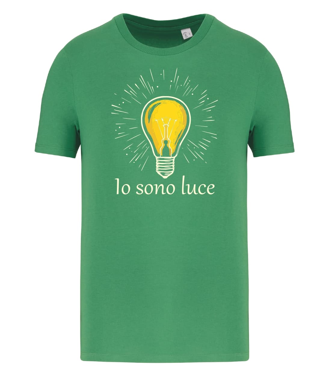 T-shirt_uomo_manica_corta_verde_io_sono_luce