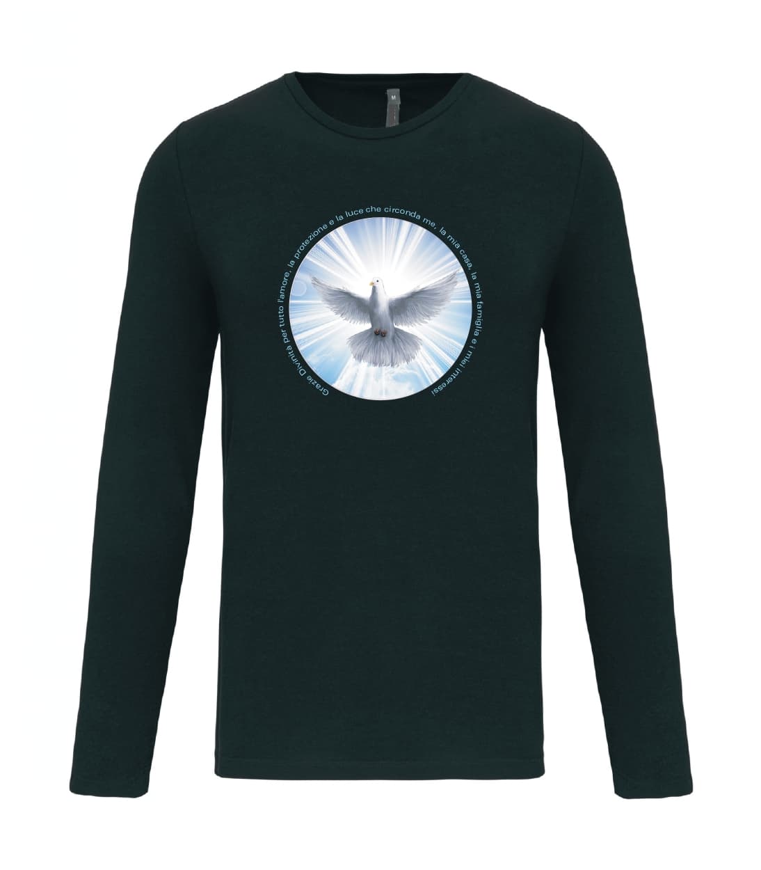 T-shirt_uomo_manica_lunga_nero_grazie_divinita_per_tutto_lamore