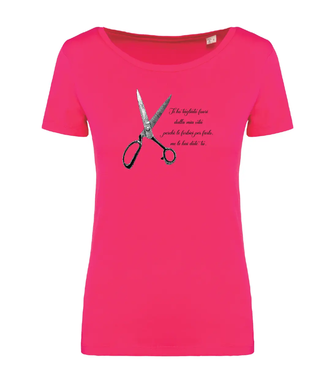 T-shirt_donna_manica_corta_rosso_sorbetto_le_forbici
