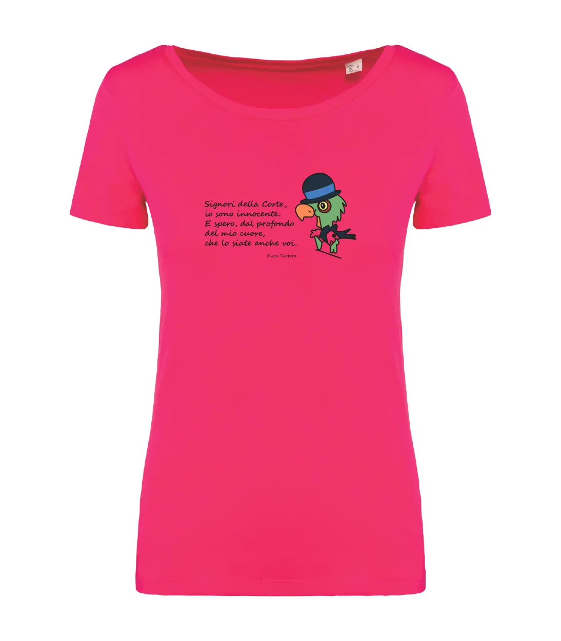T-shirt_donna_manica_corta_rosso_sorbetto_portobello