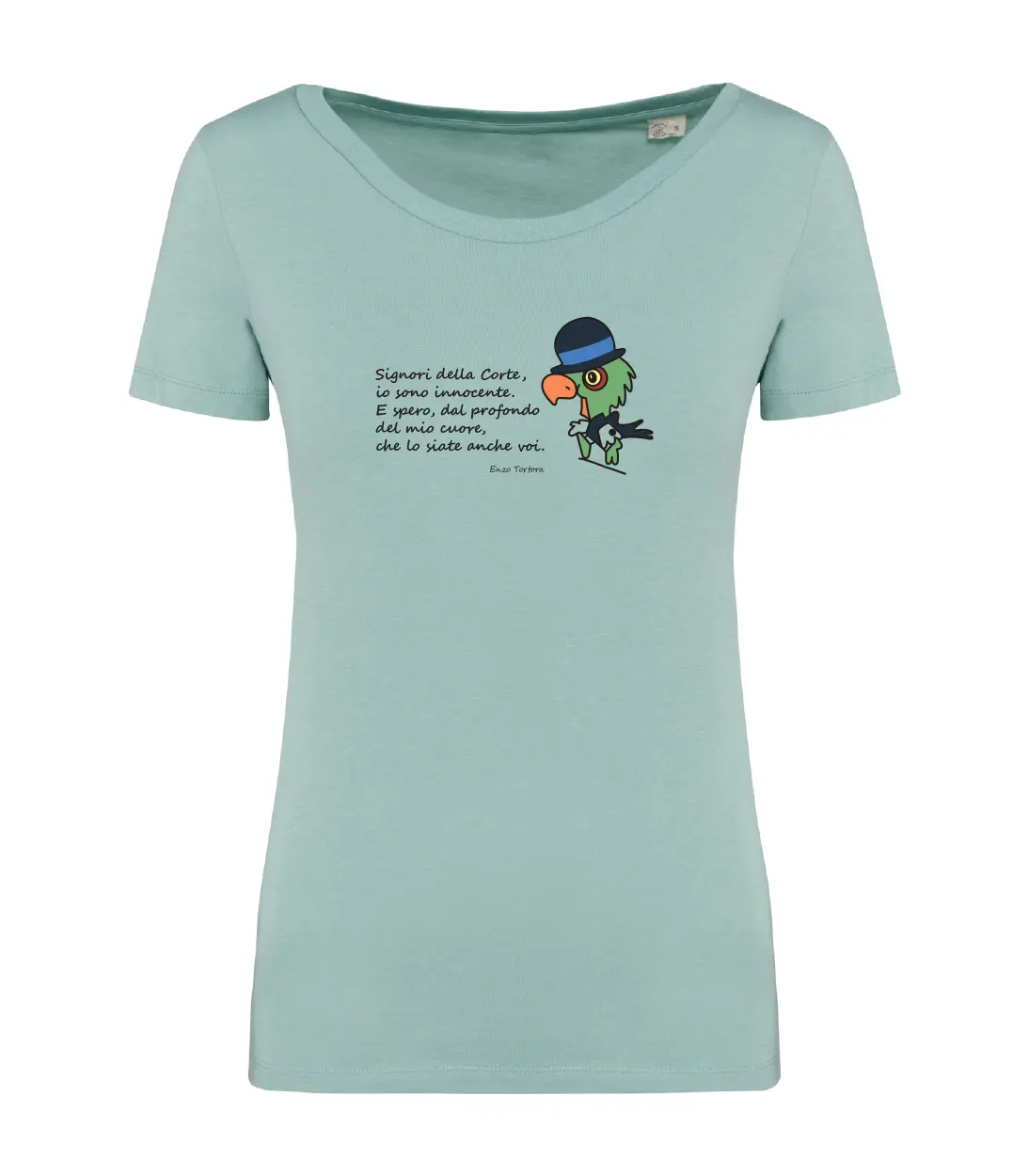 T-shirt_donna_manica_corta_verde_menta_portobello