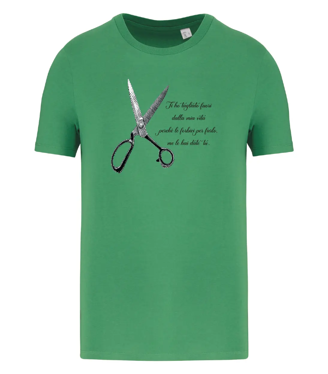 T-shirt_uomo_manica_corta_verde_le_forbici