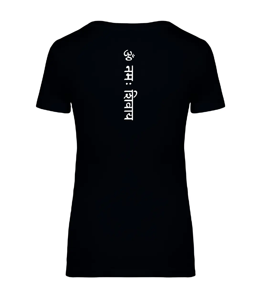 T-shirt_manica_corta_donna_nero_retro_meditazione_mantra