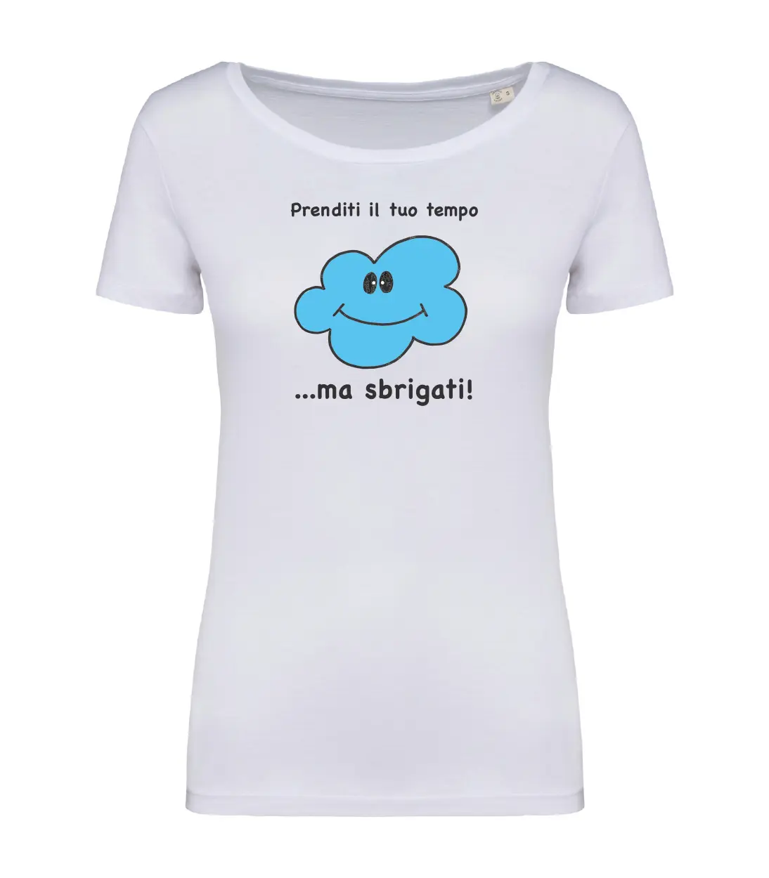 T-shirt_donna_manica_corta_bianco_prenditi_il_tuo_tempo
