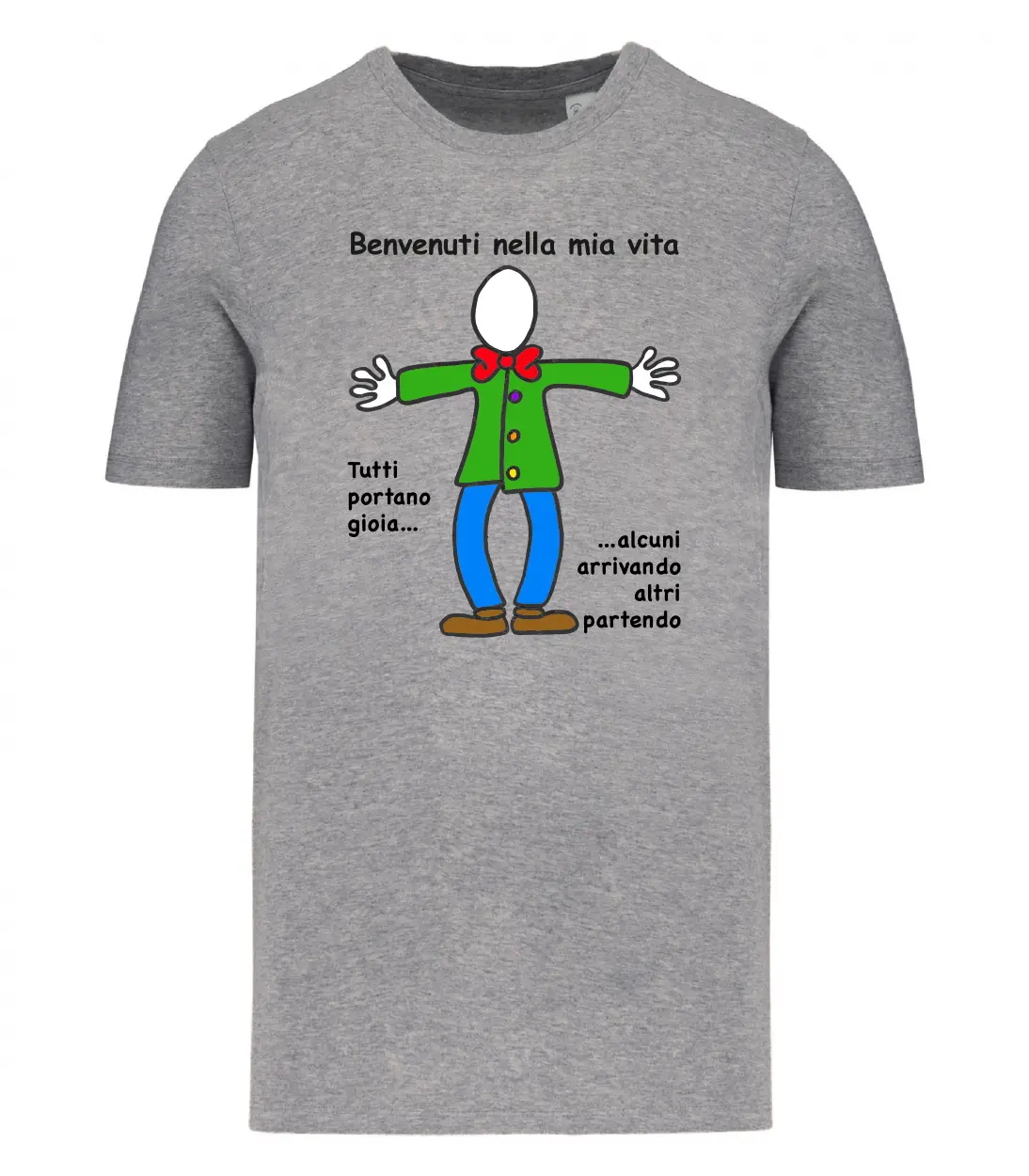 T-shirt_uomo_manica_corta_grigio_melange_Benvenuti_nella_vita